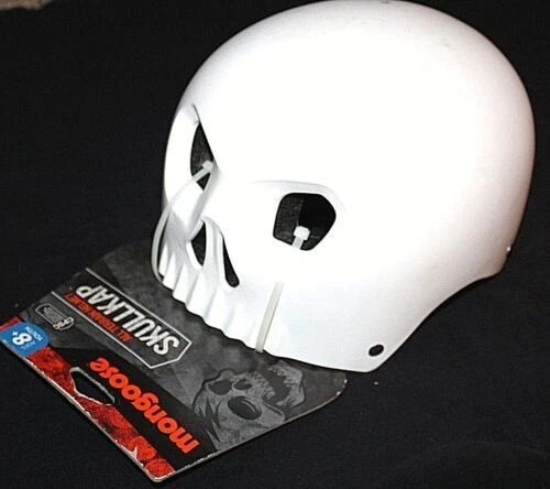 Mongoose 白色自行车头盔、护具