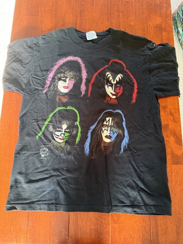 KISS Solo Album 1996 Army Depot L 100% Cotton Concert Shirt White Logo Back VG