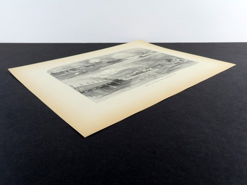 Grabado en madera escena histórica estadounidense South Pittsburgh y Alleghany City, 1874 - Imagen 4 de 4