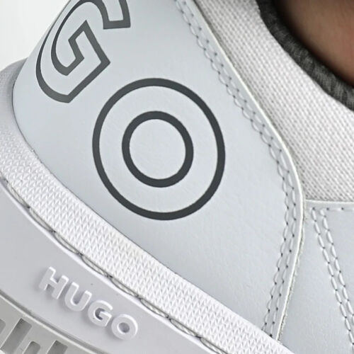 Mens Hugo by Hugo Boss Kilian Tenn Trainers Size 10 White RRP £189 BNIB - Picture 2 of 14