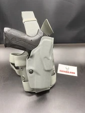 SAFARILAND Beretta PX4 Storm Full Size 9mm .40 .45. 4”bbl, Drop Leg, RH Green