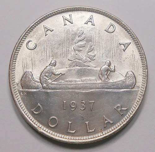 1937 Silver Dollar SELECT MS BU ** GORGEOUS 1st Year George VI aGEM Canada $1.00