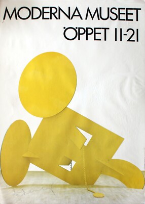 CLAES OLDENBURG: GEOMETRIC MOUSE 1972, RARE SIGNED POSTER 27.5'' x 39.5''
