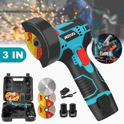 Cordless Mini Angle Grinder Brushless Cut Off Handheld Polish Grinding Tool 12V