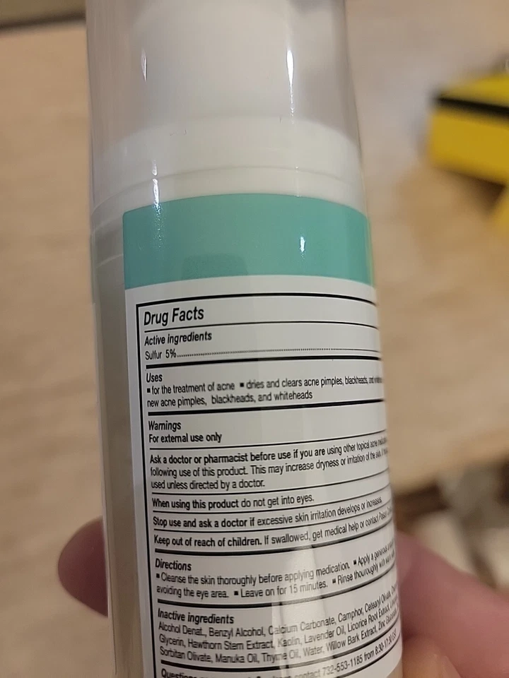 REN Clearcalm-3 Acne Treatment Face Mask - 1.7 oz, NEW - Изображение 3 из 4