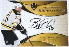 2008-09 ULTIMATE COLLECTION BLAKE WHEELER ULTIMATE SIGNATURES AUTO ROOKIE CARD. rookie card picture