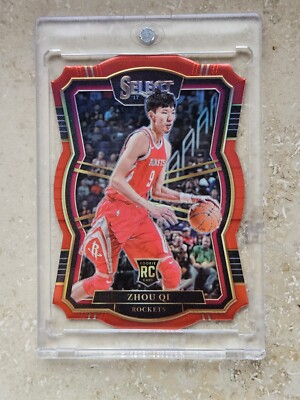 2017-18 Select Prizms Die Cut Red RC Zhou Qi /135