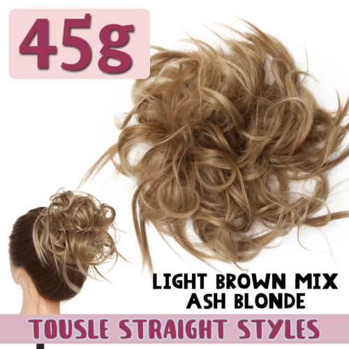 85G Thick Real as Human Messy Bun Hair Piece Scrunchie Updo Wrap Hair Extension - Picture 23 of 49