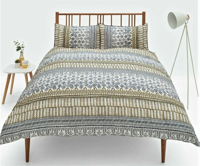 Sainsbury S Home Tribal Print Aztec Ochre King Size Duvet Set Cover Bedding Set Ebay