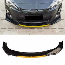 For Toyota Corolla Universal Front Bumper Lip Spoiler Splitter Black Yellow