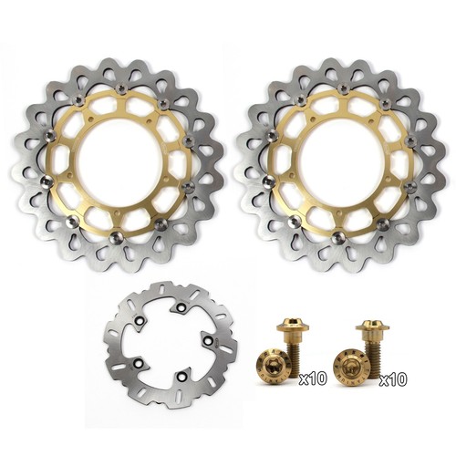 Front Rear Brake Rotors + Bolts Screws For Yamaha YZF R1 2015-2021 R6 2017-2019