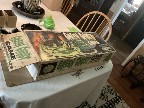 Green Ghost 1965 Transogram Vintage Board Game Nearly Complete Read!!
