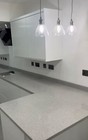 Light grey mirror flecks quartz sample - supply and fit affordable  worktops