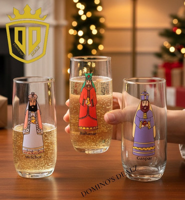 Anchor Hocking Christmas Tumblers Three Wise Men Melchior Gaspar Baltasar