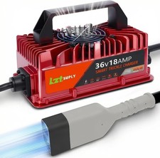 36V 18A Golf Cart Battery Charger 2 Pin D Plug for EZGO TXT, Lead Acid Batteries