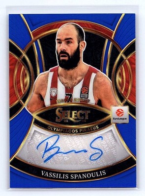 VASSILIS SPANOULIS 2025-26 Select EuroLeague #VAS Signatures Auto Blue Prizm /49