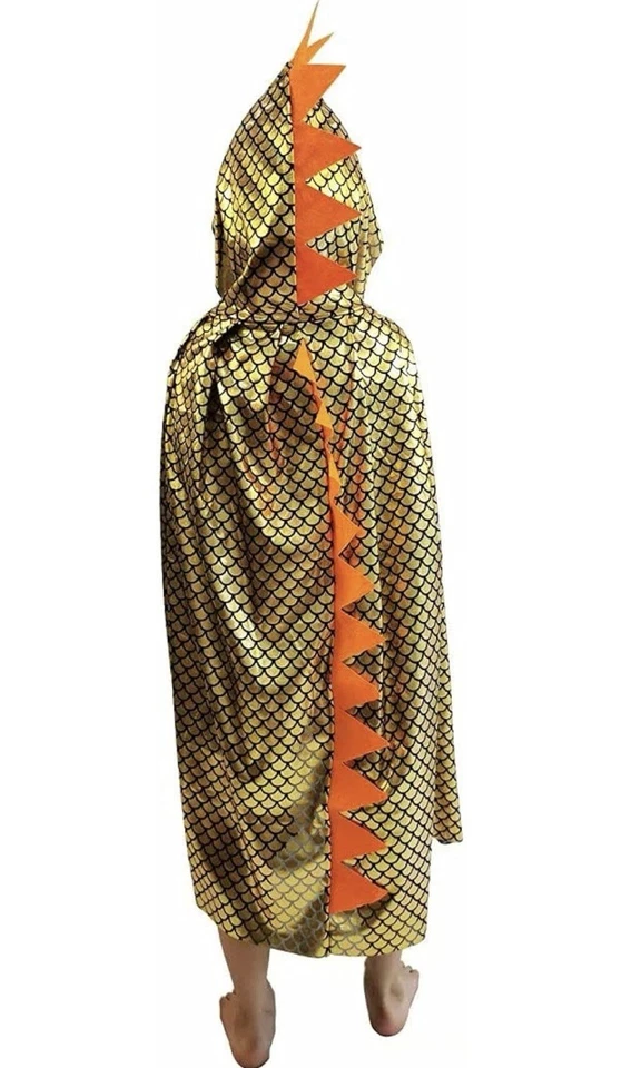 Disfraz de Dinosaurio Oro Dragón Capa Halloween Vestir 3-8 Años A0232 Foto 4 de 4