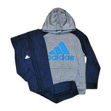 Adidas Youth XL 18-20 Big Logo Fusion Raglan Hoodie  Joggers Outfit