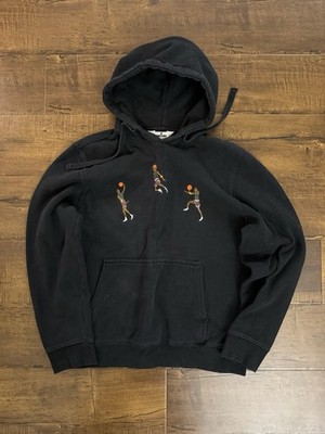 UNDEFEATED Basketball Embroidery Hoodie - Black Size Medium