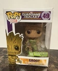 Funko Pop!#49 Marvel Groot Glow In The Dark Loot Crate Exclusive (Damaged Box)