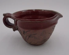 Vintage Studio Art Pottery Ceramic Creamer / Small Batter Bowl Signed