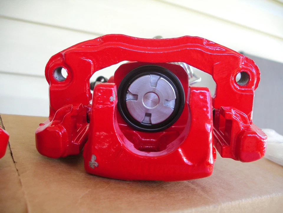 🌟 NEW RED Hyundai Tiburon Elantra Kia Spectra 2001-2005 Rear Brake Caliper SET - Image 4 of 4