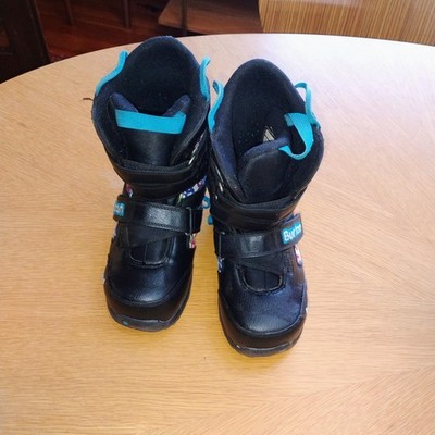 Burton Grom Kids Snowboard Boots Shoe - Size 6 Black & Multicolored Nice
