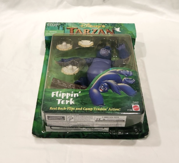 Disney Tarzan Flippin Terk Action Figure New Vintage Rare Toy