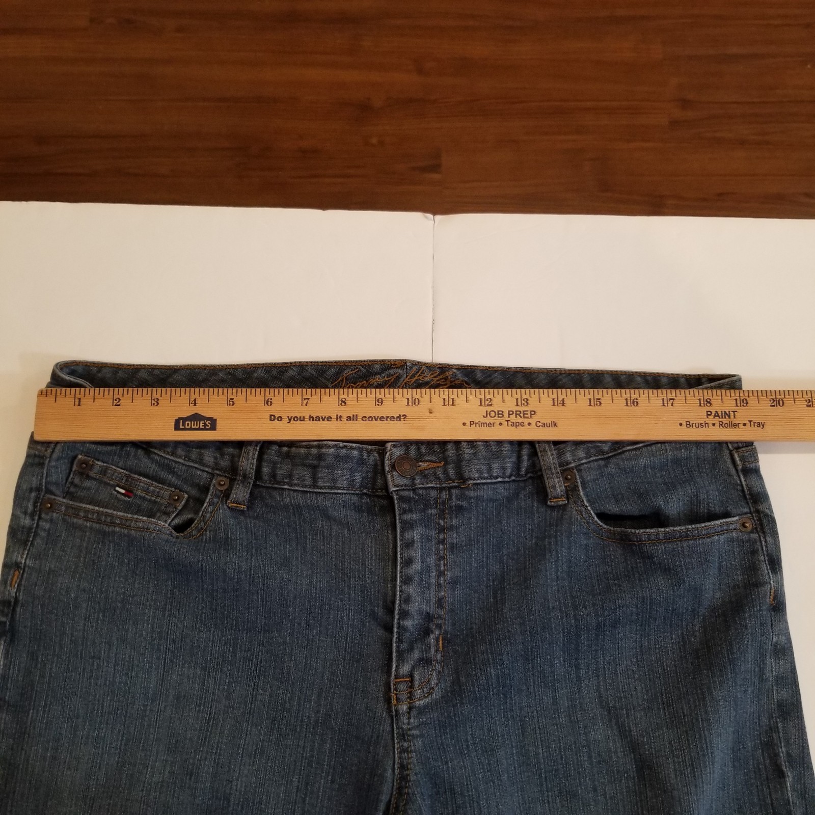 Tommy Hilfiger Jeans Women's Size 18 Bootcut Blue Denim Medium Wash 38x30 thumbnail 6