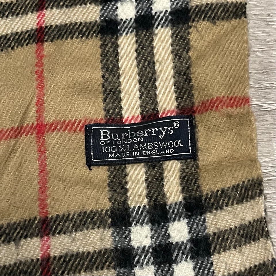 Burberry Schal Lammwolle Beige 140cm Vintage - Bild 2 von 2