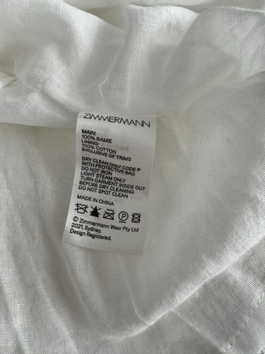 Zimmermann Rosa Embroidered Mini Dress Size 1 - Picture 5 of 9