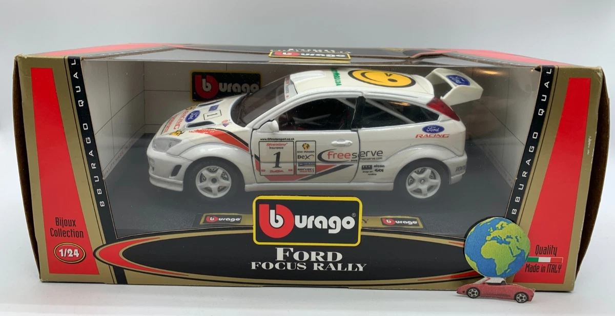 Burago Ford Focus WRC Martini Scala 1/24 - Modèle Amélioré Sans Boîte