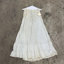 Cotton White Lace Victorian Style Maxi Skirt 50s does 1800s Western Film Costume