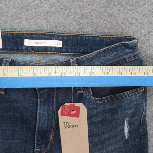 Levis 711 Skinny Jeans Womens 10 Blue Denim Mid Rise W30 L30 NWT 18881-0209 - Picture 3 of 13