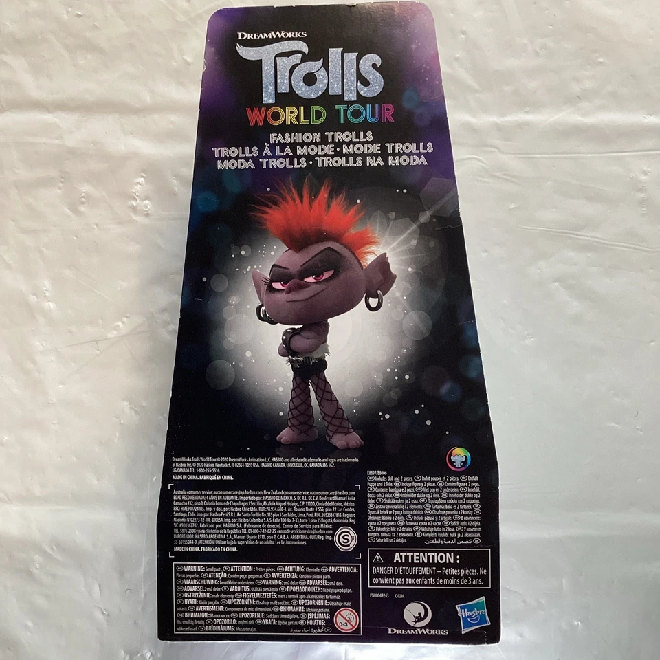 Muñeca Trolls World Tour Stylin Barb NUEVA 2019 Dreamworks Hasbro Heavy Metal Troll Foto 3 de 4