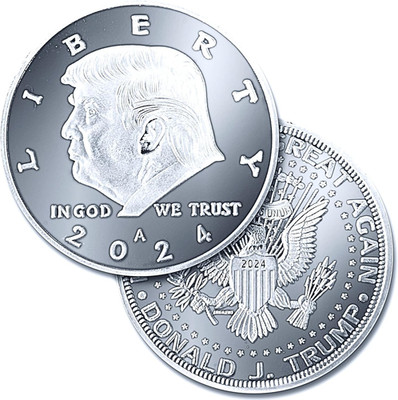 Donald Trump Silver Coin 2024 with Certificate of Authenticity, President Coin,