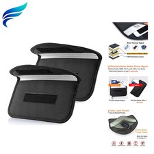 2 Pack Faraday Bags for Car Keys and Cell Phone, Signal Blocking Key Pouch Wa...