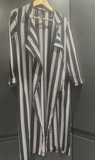 Stripe Long Overall Jacket Size 10 Atmosphere Good Condition Long Style Fit