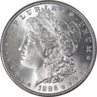 1886 Morgan Dollar BU Very Choice Uncirculated Mint State 90% Silver $1 US Coin