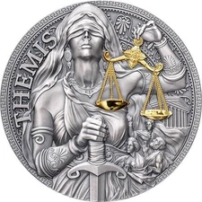 2023 Cameroon Themis The Great Greek Mythology 2 oz Antique finish Silver Coin