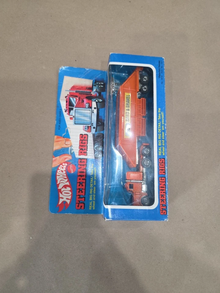  Semirremolque Peterbilt 1980 Hot Wheels plataforma de dirección Bob's Sand & Gravel sin perforar Foto 2 de 4