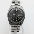 Vintage Seiko 5 6119-8083 Automatic Watch Gray Dial 21J Runs 37mm