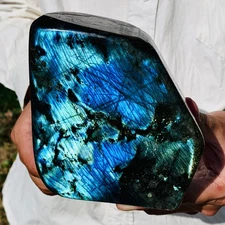 3.65LB Natural Labradorite Quartz Crystal Freeform Mineral Specimen Healing