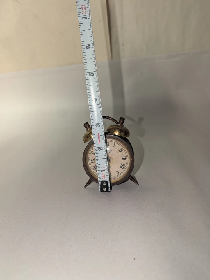 Vintage Bradley Wind Up Brass Alarm Clock West Germany "Parts Only" FREE SHIPP - Image 3 of 3