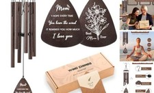 Gifts for Mom from Daughter Son, 32" Bronze Wind Chimes Gift for Best Mom Ever