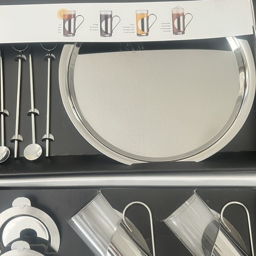 MENÜ Irische Kaffeetasse Glas mit Schalen Strohhalme Löffel Untersetzer Set Sammlung - Bild 5 von 17