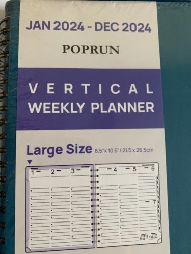 2024 Planner Weekly Monthly Academic Calendar Spiral 8.5'' x 11'' Organizer Book