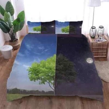 good day and night 3D Print Duvet Quilt Doona Covers Pillow Case Bedding Sets
