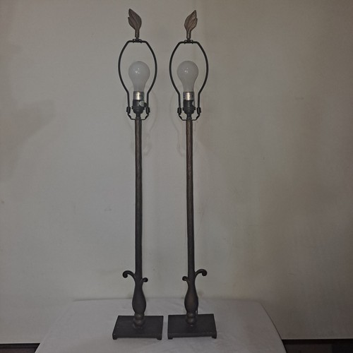 Pair Of Pottery Barn Tall Buffet Table Lamps Approx 39” In Tall No Shades - Picture 14 of 15