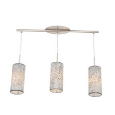 NEW EGLO Croco 3-Light Satin Nickel Hanging L...